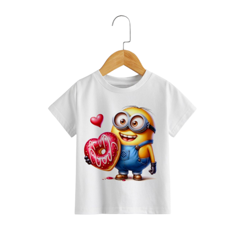 Minion Heart Donut DTF Print