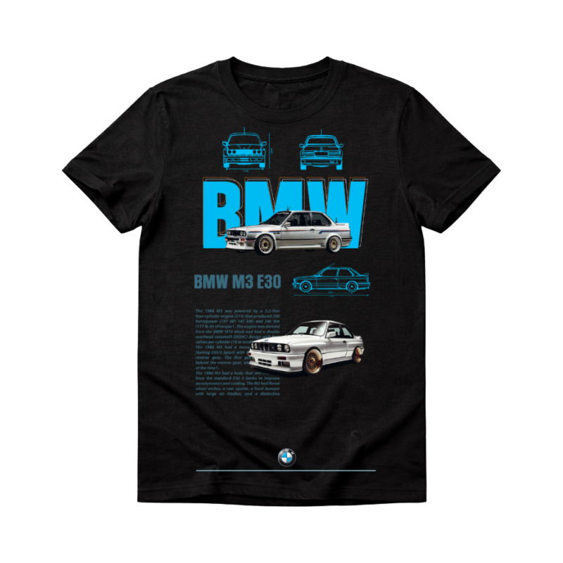 BMW E30 M3 Classic Car DTF Print
