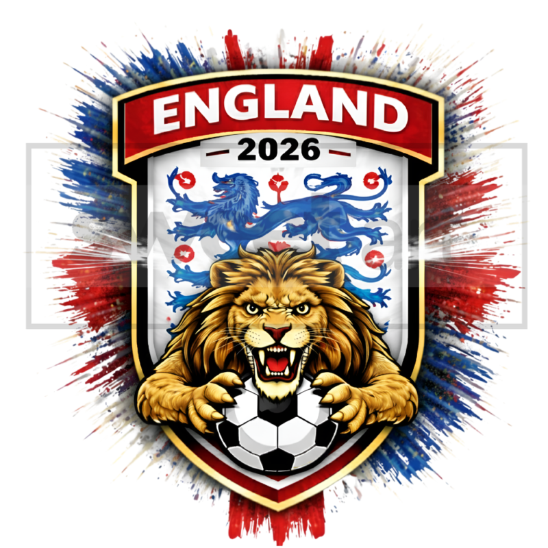 England FIFA World Cup 2026 A4 DTF Print