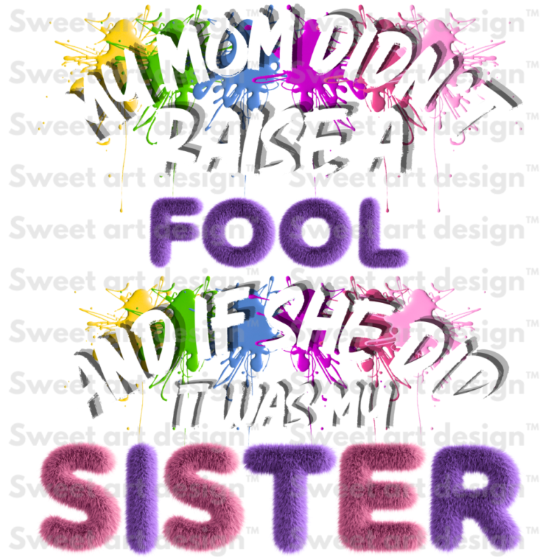 Mom Didnt Raise a Fool Funny DTF Transfer (290 x 330mm)
